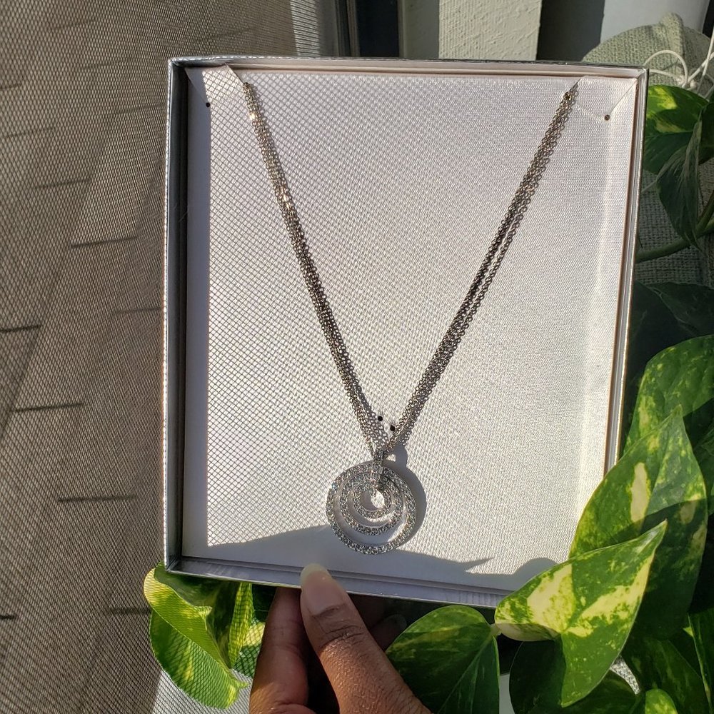 The Nolan Miller Glamour Collection Silver Costume Necklace
